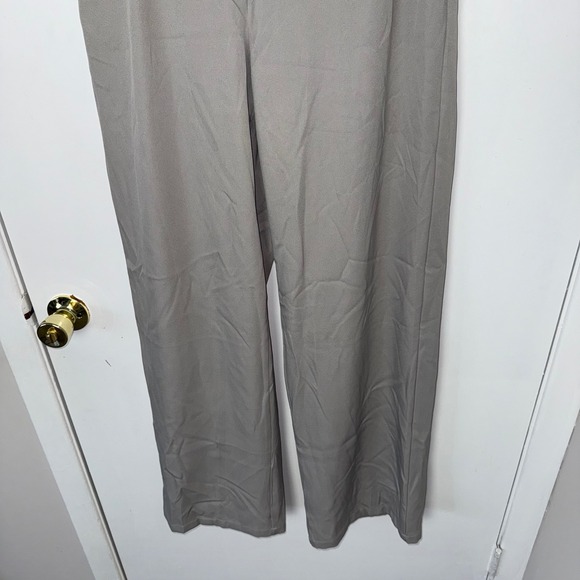 Micas Gray Wide Leg Dress Pants High Waist Career Casual Trousers Size M - Picture 8 of 16